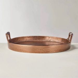 NWT!! Hearth & Hand 7" Round Metal Antique Copper Catchall Tray